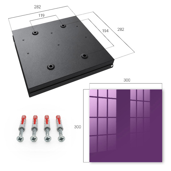 Boîte à clés decorative Violet foncé