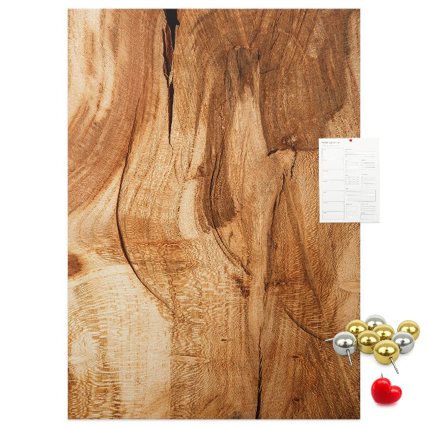 Tableau de liège Motif bois naturel dans des tons chauds
