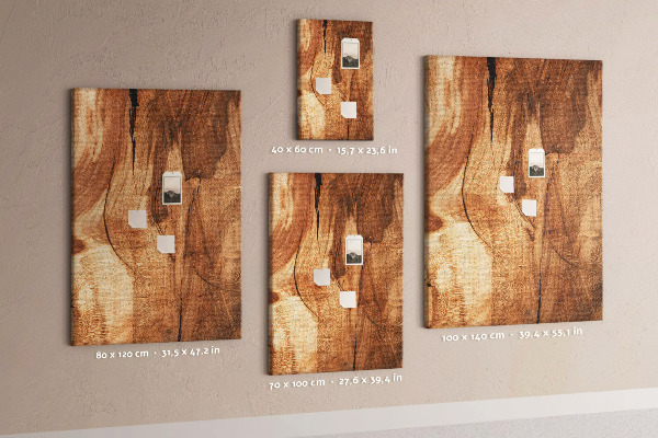 Tableau de liège Motif bois naturel dans des tons chauds