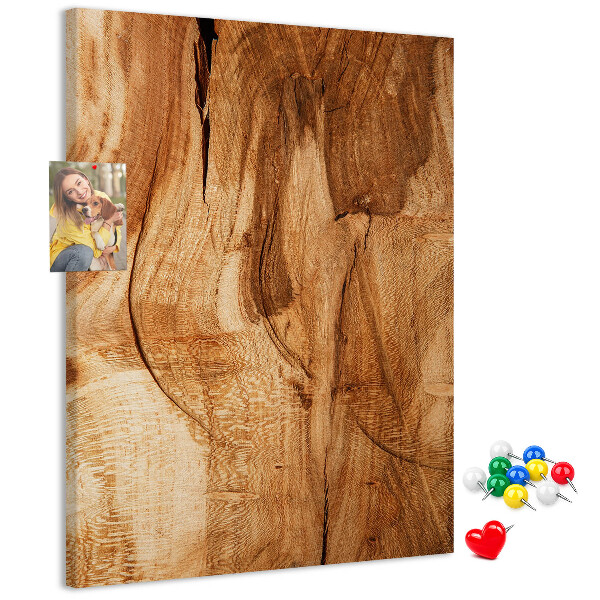 Tableau de liège Motif bois naturel dans des tons chauds