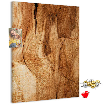 Tableau de liège Motif bois naturel dans des tons chauds