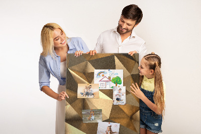 Tableau en liège fantaisie Motifs géométriques dans les tons de brun