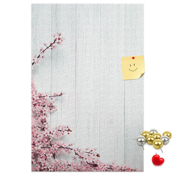 Tableau en liège déco Branches florales sur fond clair