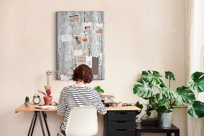 Tableau en liège déco Texture de planches de bois grises pour fond