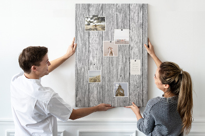 Tableau en liège déco Texture de planches de bois grises pour fond