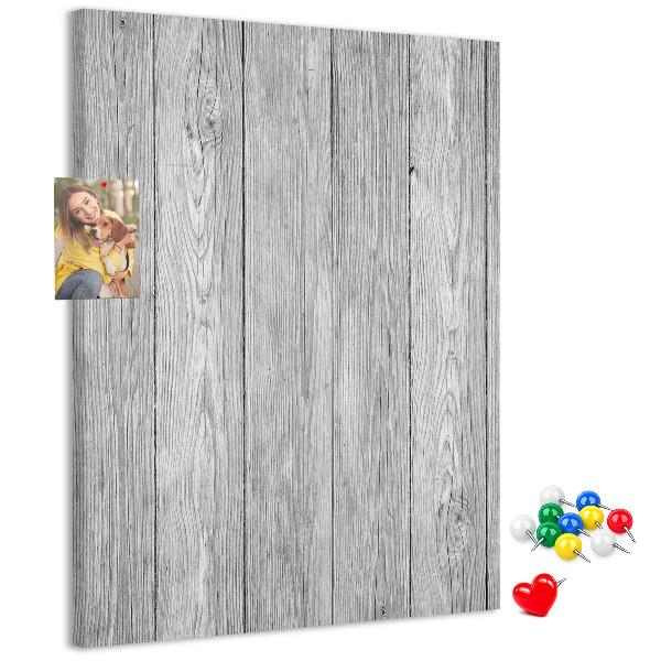 Tableau en liège déco Texture de planches de bois grises pour fond