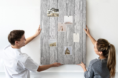 Tableau en liège déco Texture de planches de bois grises pour fond