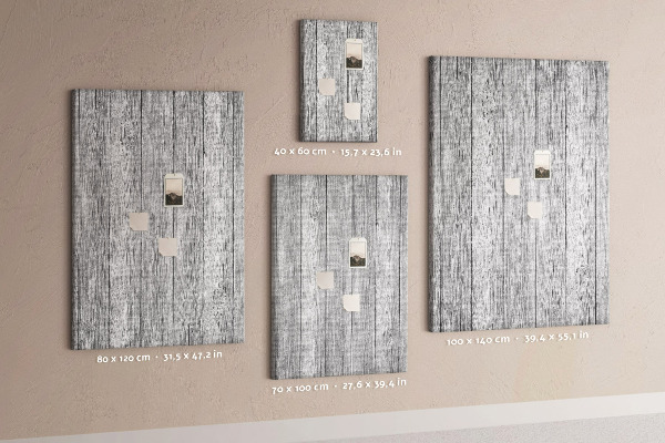 Tableau en liège déco Texture de planches de bois grises pour fond