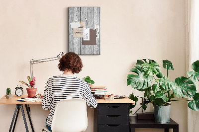 Tableau en liège déco Texture de planches de bois grises pour fond