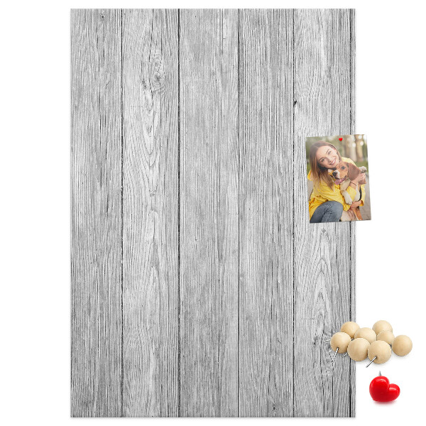 Tableau en liège déco Texture de planches de bois grises pour fond