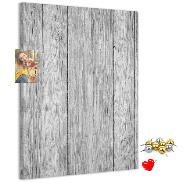 Tableau en liège déco Texture de planches de bois grises pour fond