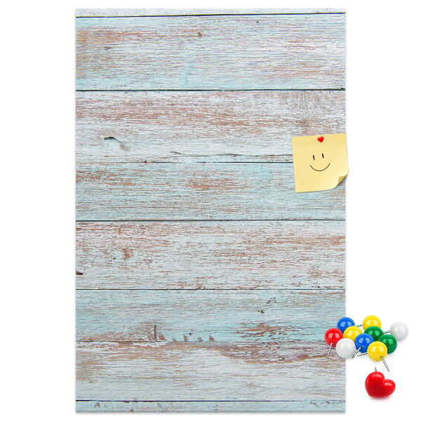 Tableau de liège planches rustiques aux teintes pastel