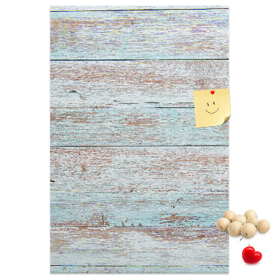 Tableau de liège planches rustiques aux teintes pastel