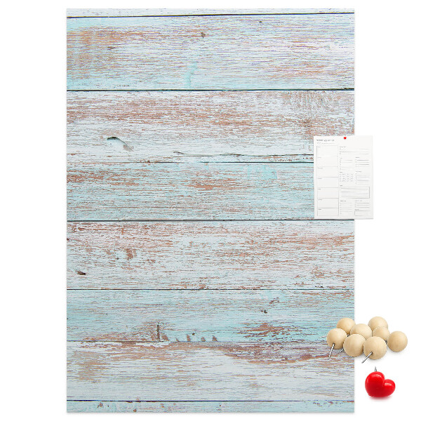 Tableau de liège planches rustiques aux teintes pastel