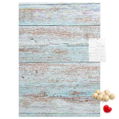 Tableau de liège planches rustiques aux teintes pastel
