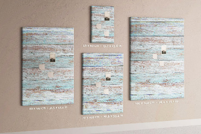Tableau de liège planches rustiques aux teintes pastel