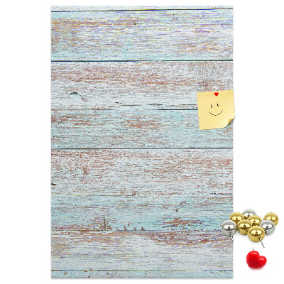 Tableau de liège planches rustiques aux teintes pastel