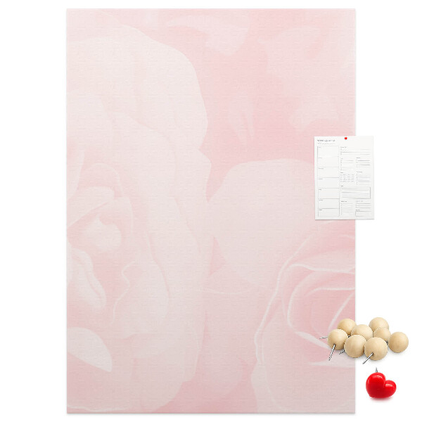 Tableau de liège Délicates roses roses en arrière-plan.