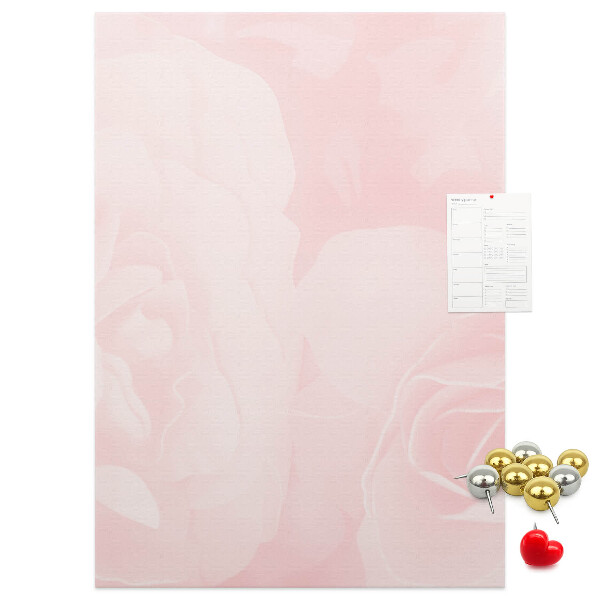 Tableau de liège Délicates roses roses en arrière-plan.