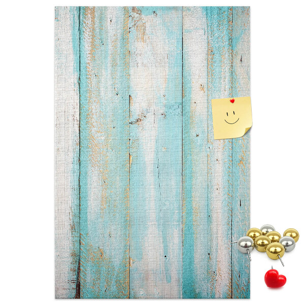 Tableau de liège Texture de bois dans des tons de bleu