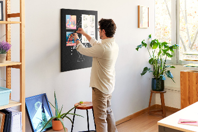 Tableau en liège déco Formes géométriques dans un style minimaliste