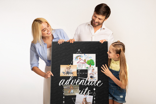 Tableau en liège déco Formes géométriques dans un style minimaliste