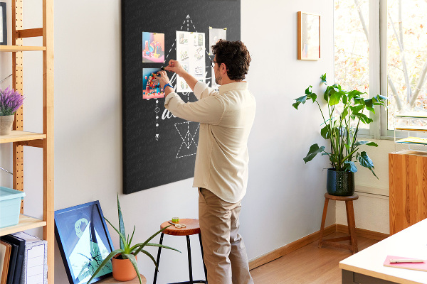 Tableau en liège déco Formes géométriques dans un style minimaliste