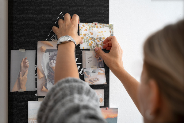 Tableau en liège déco Formes géométriques dans un style minimaliste
