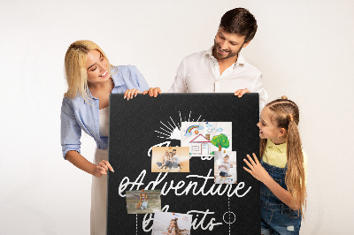 Tableau en liège fantaisie L'heure est venue de vivre une aventure dans le noir