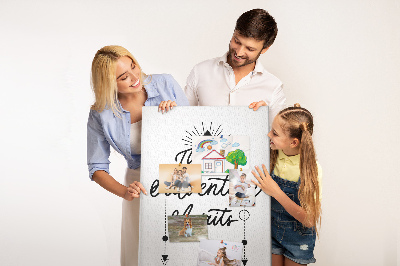 Tableau en liège déco L'heure est à l'aventure avec une inscription inspirante