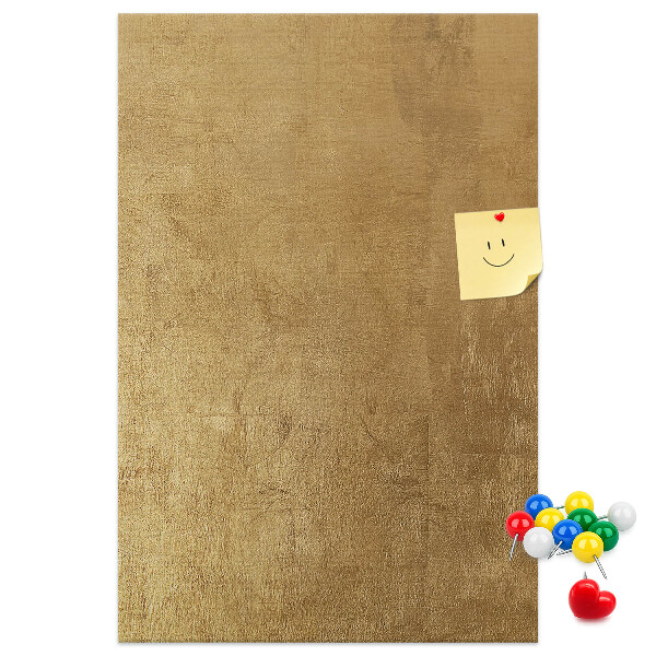 Tableau en liège fantaisie Papier doré avec des épingles colorées