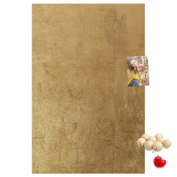 Tableau en liège fantaisie Papier doré avec des épingles colorées