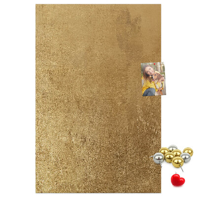 Tableau en liège fantaisie Papier doré avec des épingles colorées