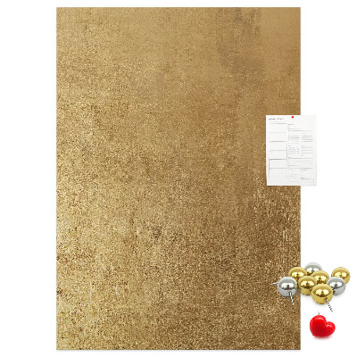 Tableau en liège fantaisie Papier doré avec des épingles colorées