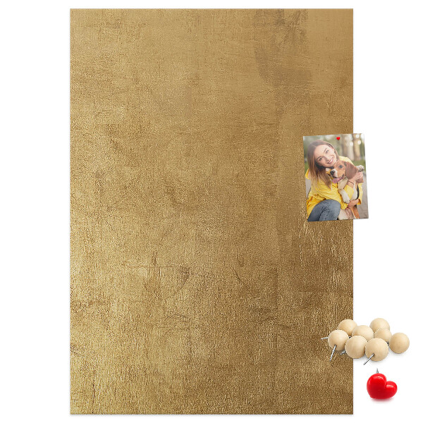Tableau en liège fantaisie Papier doré avec des épingles colorées