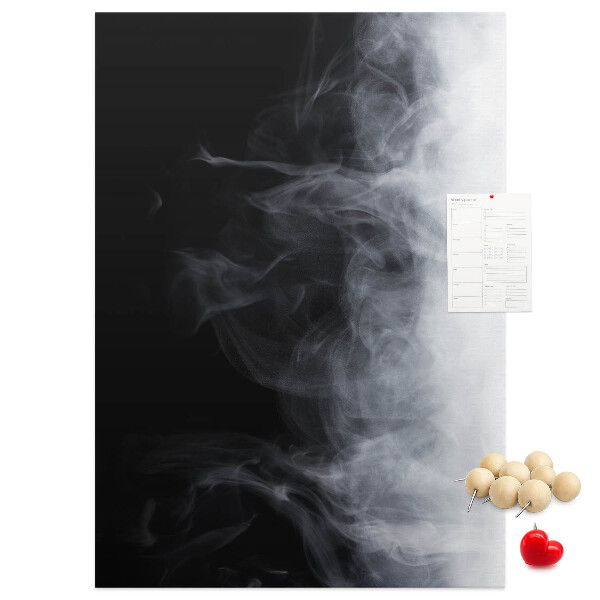 Tableau en liège déco Brouillard noir et blanc avec une transition douce