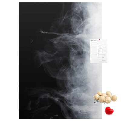 Tableau en liège déco Brouillard noir et blanc avec une transition douce
