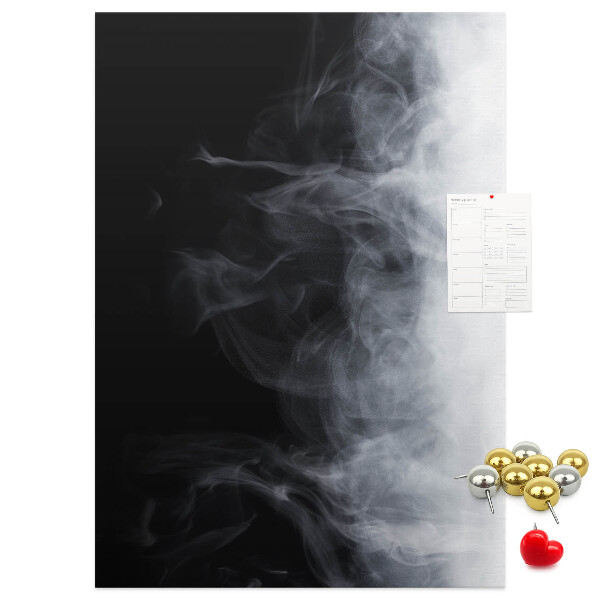 Tableau en liège déco Brouillard noir et blanc avec une transition douce