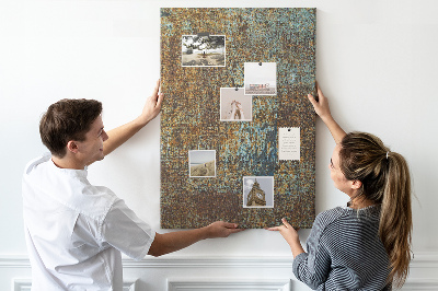 Tableau de liège Texture rustique avec des touches de bleu