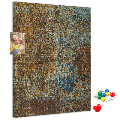 Tableau de liège Texture rustique avec des touches de bleu