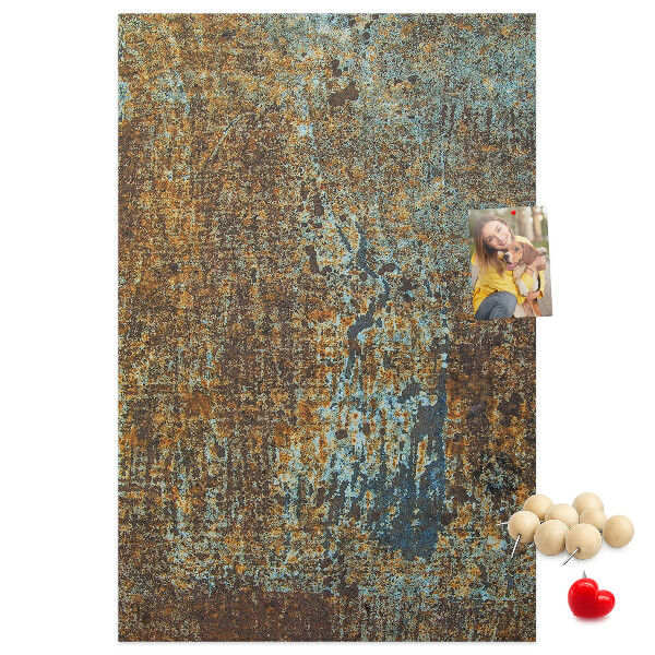 Tableau de liège Texture rustique avec des touches de bleu