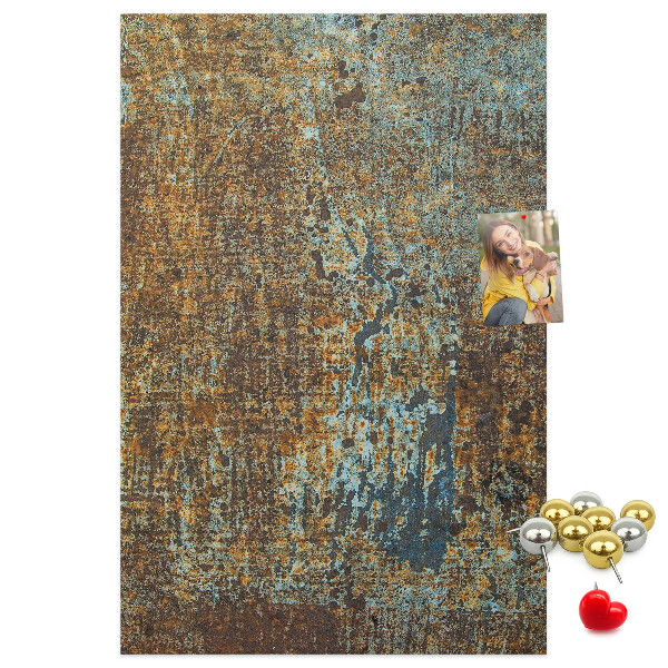 Tableau de liège Texture rustique avec des touches de bleu