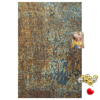 Tableau de liège Texture rustique avec des touches de bleu