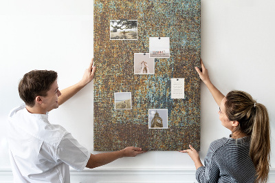 Tableau de liège Texture rustique avec des touches de bleu