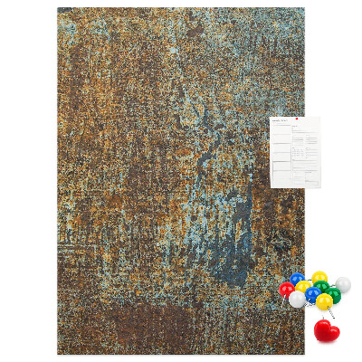 Tableau de liège Texture rustique avec des touches de bleu