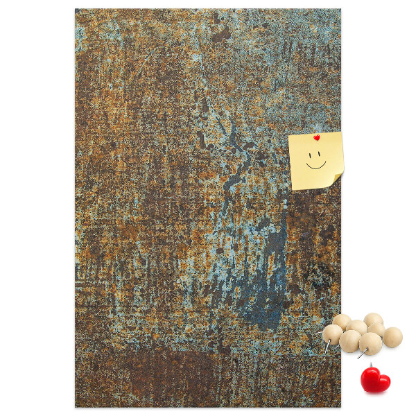 Tableau de liège Texture rustique avec des touches de bleu