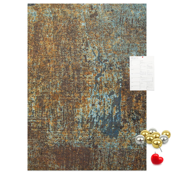 Tableau de liège Texture rustique avec des touches de bleu