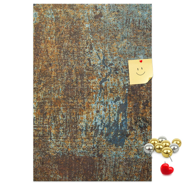 Tableau de liège Texture rustique avec des touches de bleu