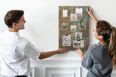 Tableau de liège Texture rustique avec des touches de bleu