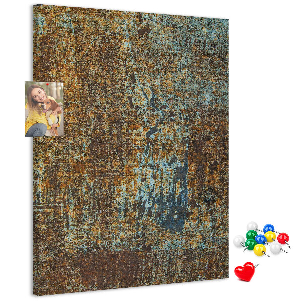 Tableau de liège Texture rustique avec des touches de bleu